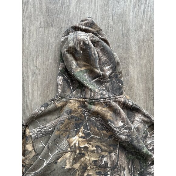 Rare Vintage Y2K Realtree Hoodie Camo Streetwear Hype Medium Paint Splatter - Picture 7 of 13